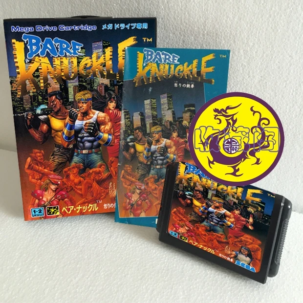 Голая кулак с коробкой и ручной 16 бит MD игровая карта для Sega Mega Drive & Genesis|bare knuckle|game