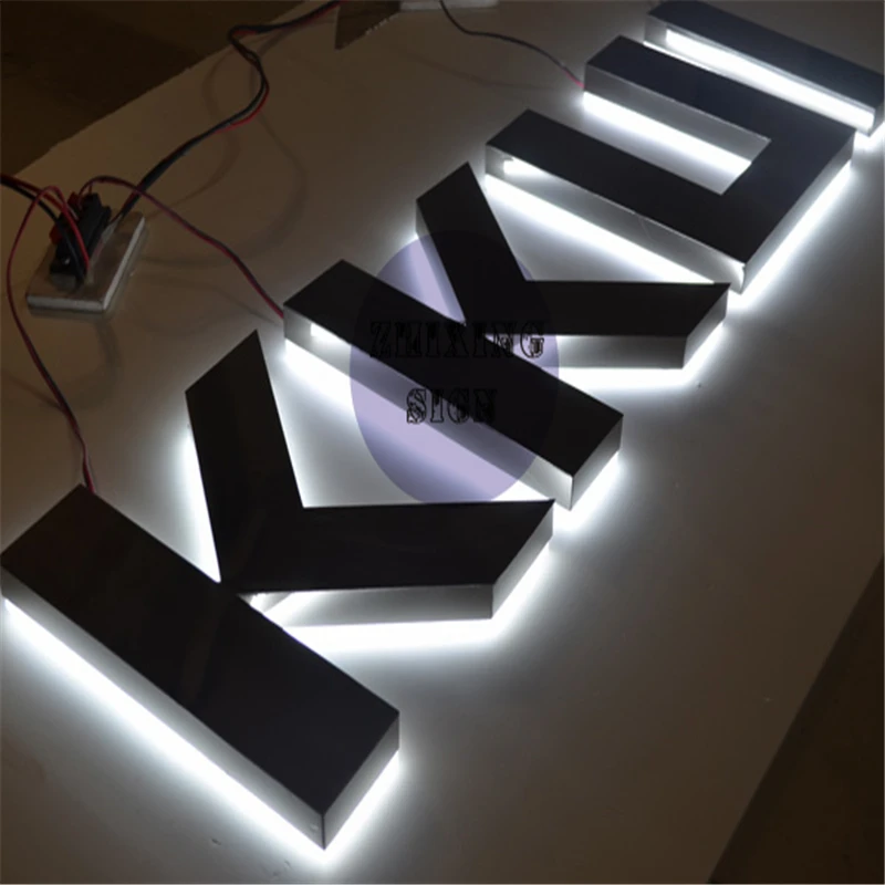 

Factory Outlet white lighted signs, stainless steel signs with white lighting