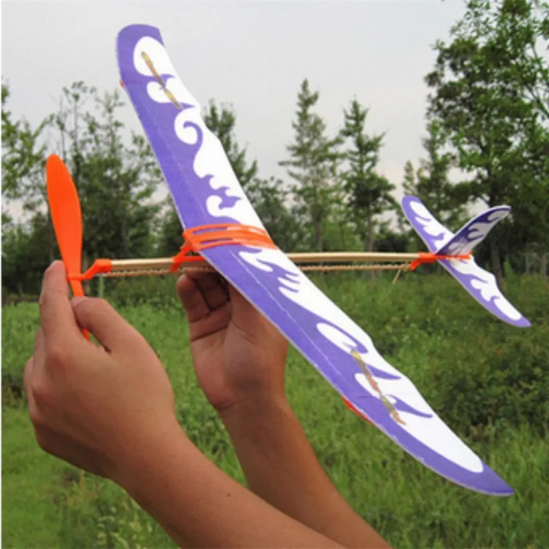 toy airplane with rubber band