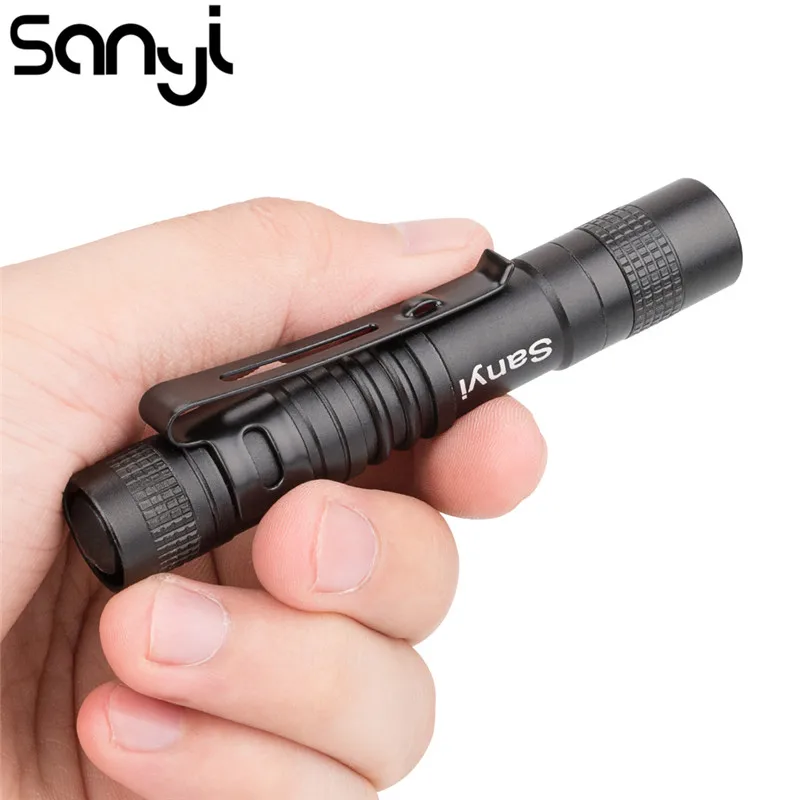 SANYI Portable Mini Pocket Penlight XPE R3 LED Flashlight Torch working