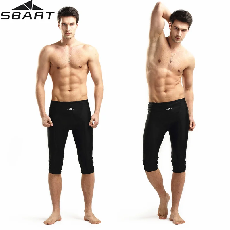 SBART Maillot de bain, спандекс, Мужская одежда для плавания, Мужская одежда для плавания, лайкра, плавки, бренд Sunga, купальный костюм ниже колена, большой 4XL