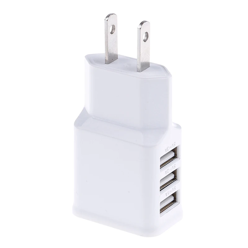 US Plug 5V 2A 3-Port USB Wall Adapter Charger Travel Adapter For Smart Phones And Tablet PC
