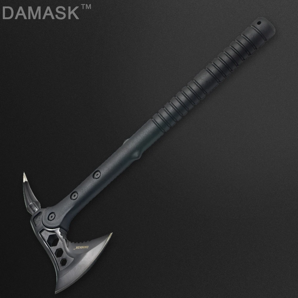 DAMASK Combat Outdoor Tomahawk Gut Hook Throwing Axe 14.88 Inch