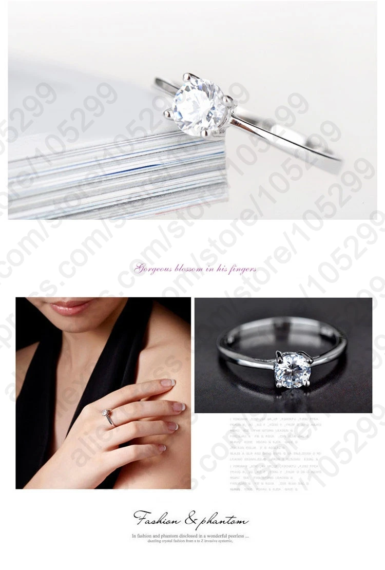 YAAMELI Wholesale 925 Sterling Silver Rings for Women Wedding Engagement Jewelry Cubic Zircon Band Anniversary Ring Mujer