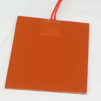 

12V DC 80x100mm 20W Rectangle Flexible Waterproof Silicon Heater Pad For Oil Tank Electrical Wires