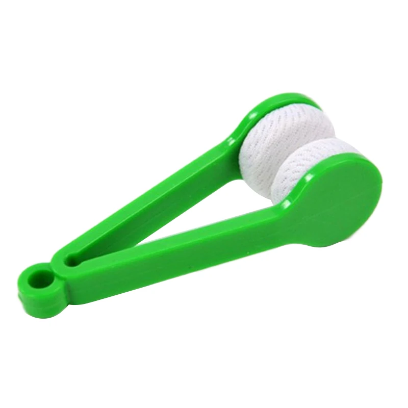 Портативный мини-очиститель для очков из микрофибры, инструменты для чистки очков, многофункциональные мини-очки - Цвет: Зеленый