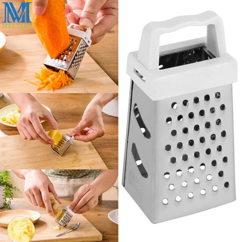 Handheld 4 Sides Mini Carrot Grater Vegetable Slicer + Potato Masher