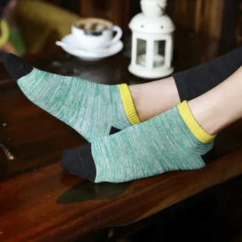 

ZDL-351 Short Socks Harajuku Vintage Style Retro Men's Thick Lines Happy Casual Ankle Socks 10 pairs