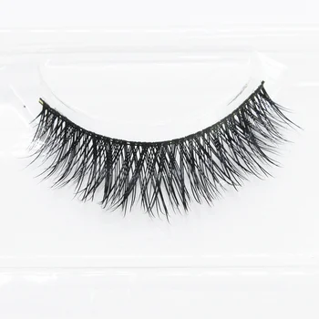 

Free shipping 2 pairs/lot 100% handmade real mink hair false eyelashes Natural long 3D messy crisscross lashes makeup