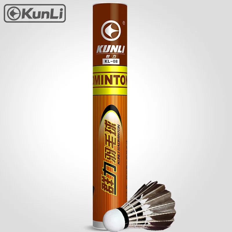 

Free shipping original Kunli Badminton shuttlecocks KL-08 Top grade black goose feather shuttlecocks Super durable