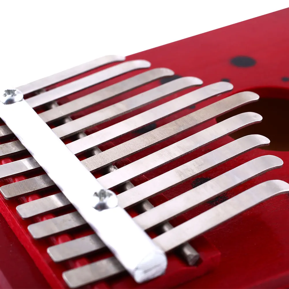 SYDS Лидер продаж красный 10 клавиш калимба большой палец пианино традиционный музыкальный инструмент портативный отличный подарок Прямая поставка