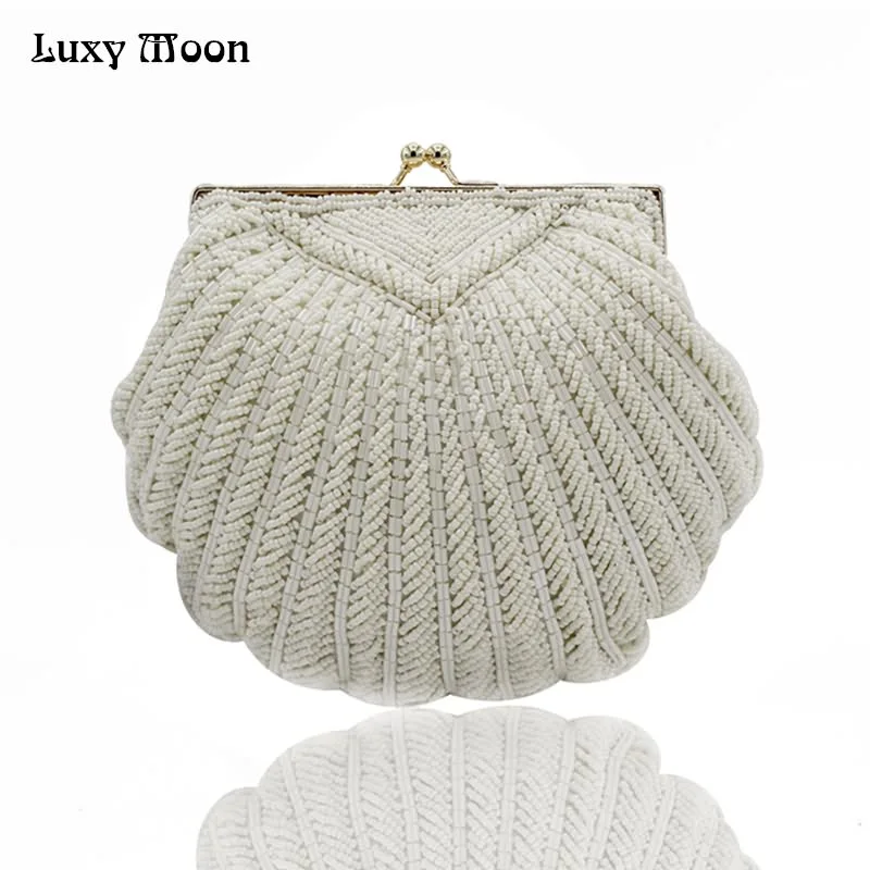 Luxy Moon Women Faux Pearl Bead Rhinestone Evening Clutch Fashion Purse with Chain Handmade Party Clutch Pearl Evening Bag ZD712 Luxy Moon Women Faux Pearl Bead Rhinestone Evening Clutch Fashion Purse with Chain Handmade Party Clutch Pearl Evening Bag ZD712