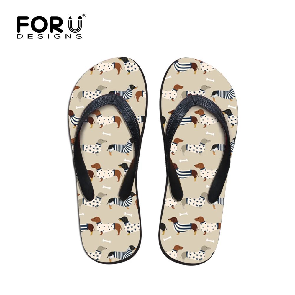 dog print flip flops