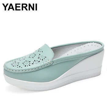 

YAERNI 2018 Summer Women Shoes Platform Slippers Wedge Flip Flops Women High Heel Slippers Women Casual Sandals Female Shoes