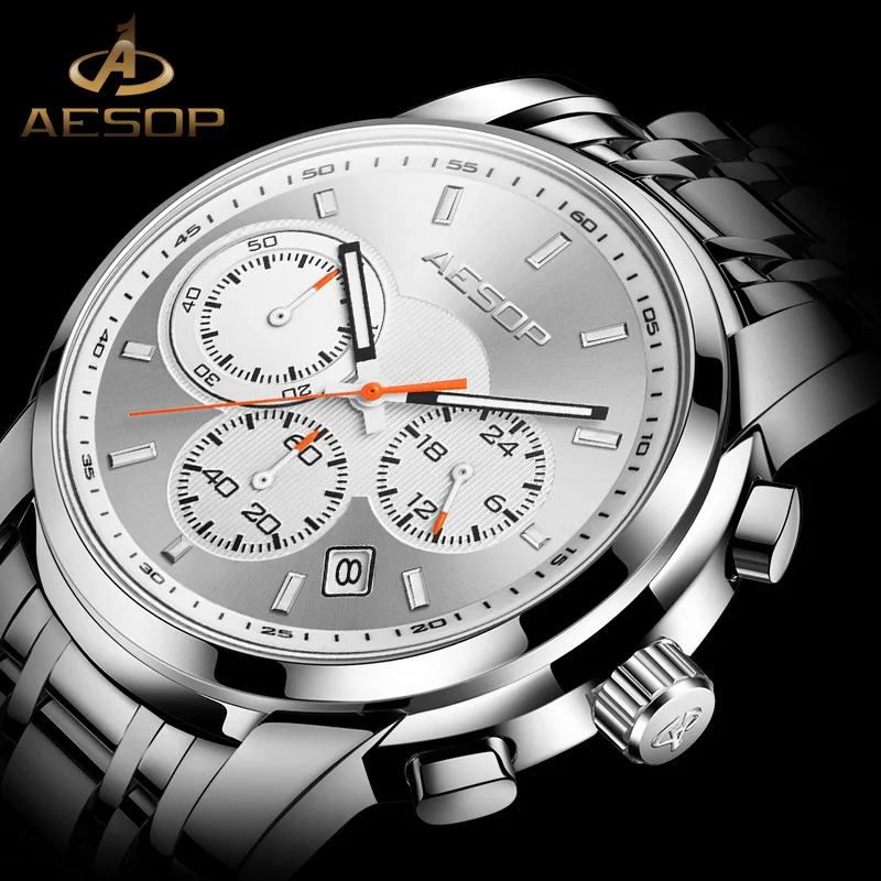 

AESOP Watch Men Business Waterproof Clock Mens Watches Top Brand Luxury Fashion Casual Sport Quartz Wristwatch Relogio Masculino