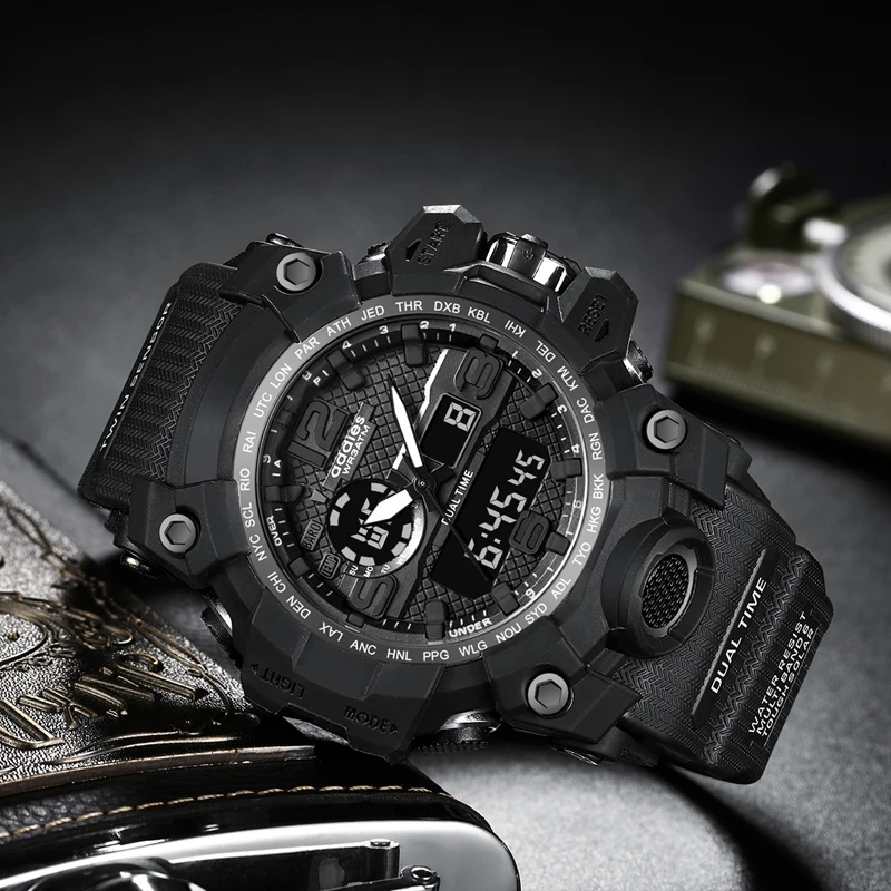 Skup Shock mężczyźni sport zegarki G styl duża tarcza cyfrowy wojskowy wodoodporny zegarek męski zegar męski zegarek Relogio Masculino Esportivo