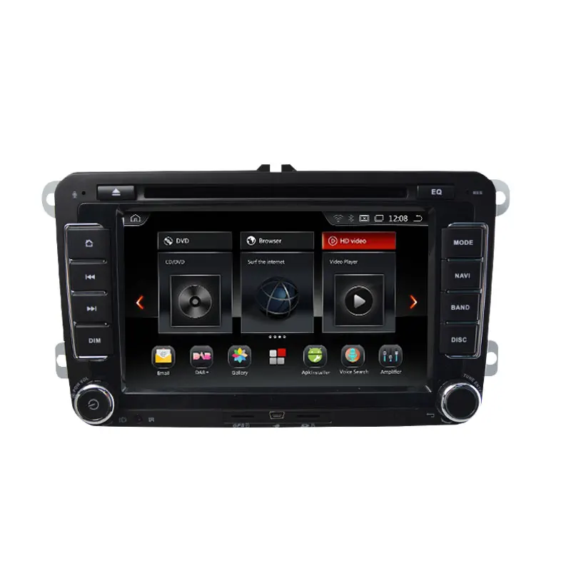 Cheap 7 Inch Android 9.0 2 Din Car DVD Player For VW Golf Tiguan Skoda Fabia Rapid Seat Leon Skoda CANBUS Wifi GPS BT USB Radio 1