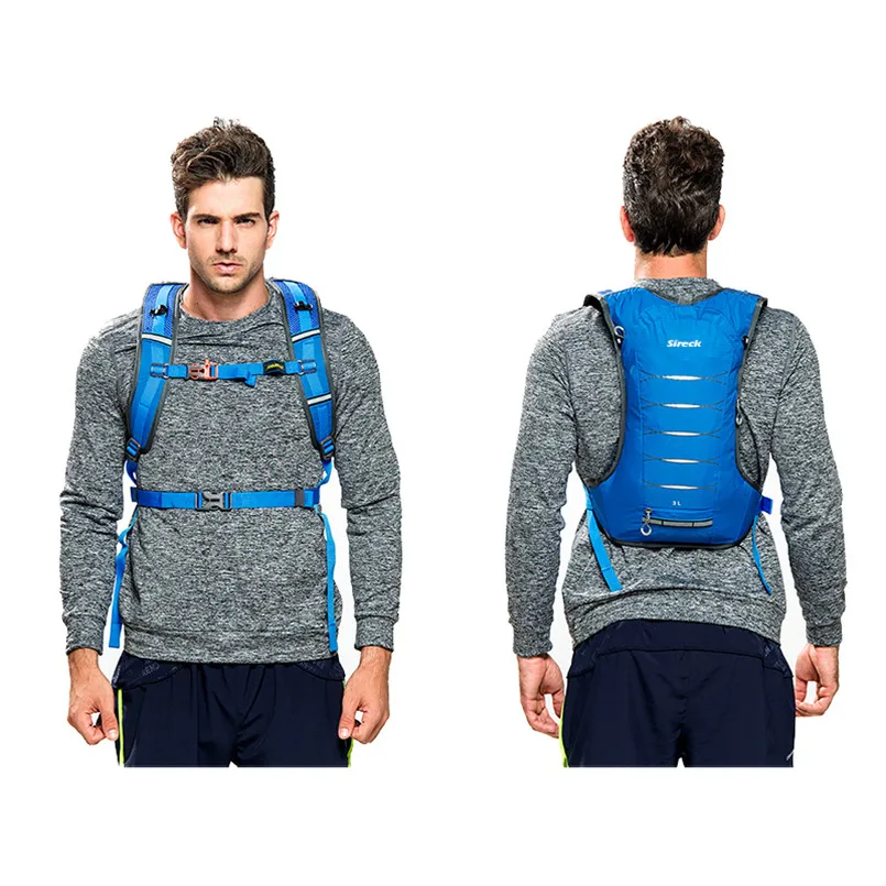 Excellent Sireck Bicycle Bag Outdoor Running Cycling Backpack Sports Hiking Climbing Hydration +2L Water Bag Bike Bag Mochila Ciclismo 5
