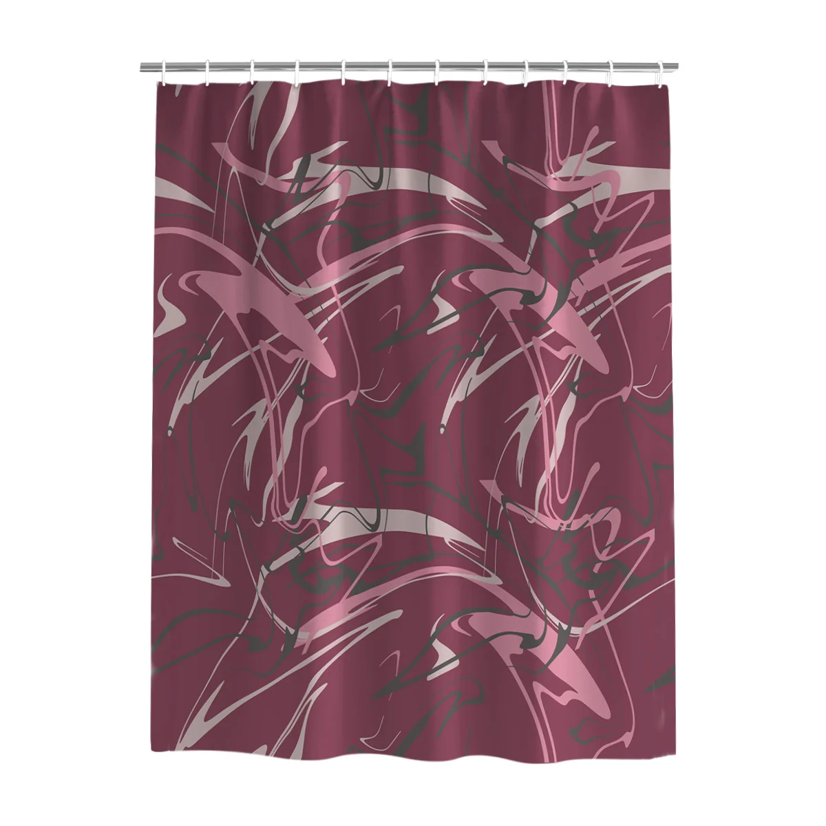 

Shower Curtains Waterproof Polyester Eco-friendly Ink Red, Lines, Striped Shower Curtains