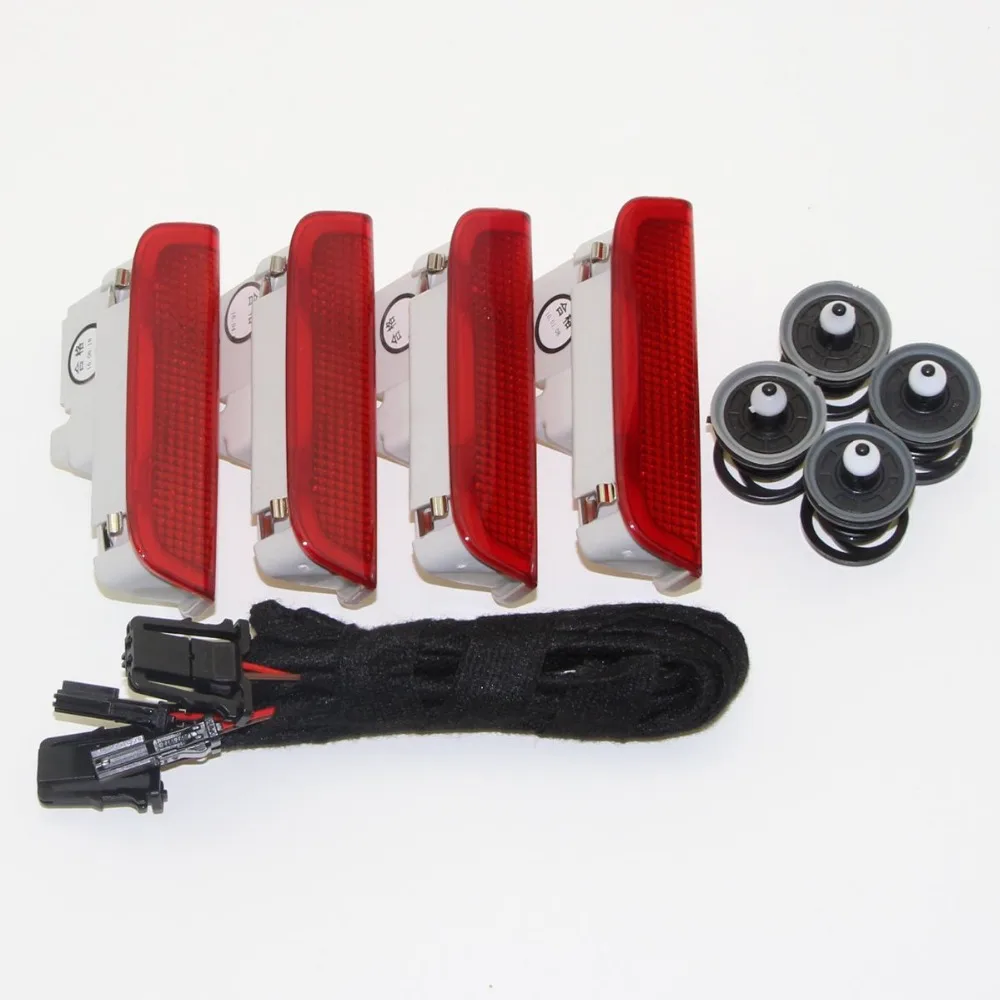 4PCS OEM Door Warning Light For VW Jetta Golf MK5 MK6 Passat B6 B7