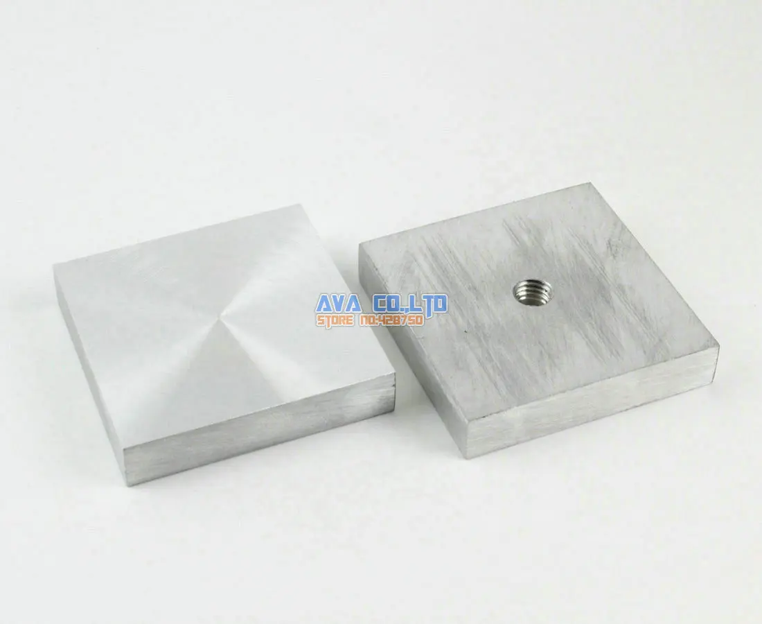 4 Pieces 50mm Aluminum Disc Glass Table Top Adapter Attach Square