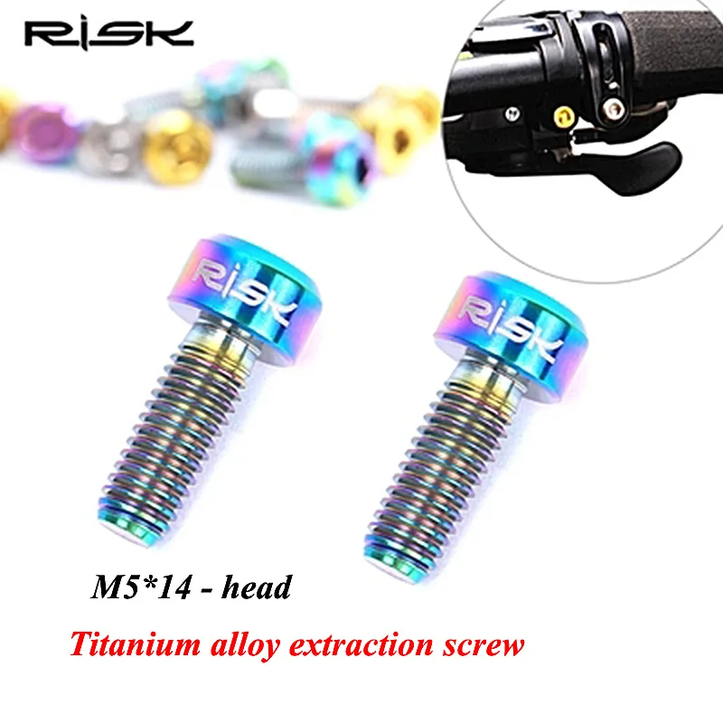

2Pcs M5x14 Titanium Bolts For Bike Thumb Shifter Fixed Screws Derailleur Ti screws Ti Fastener Mountain Bike Titanium Bolts