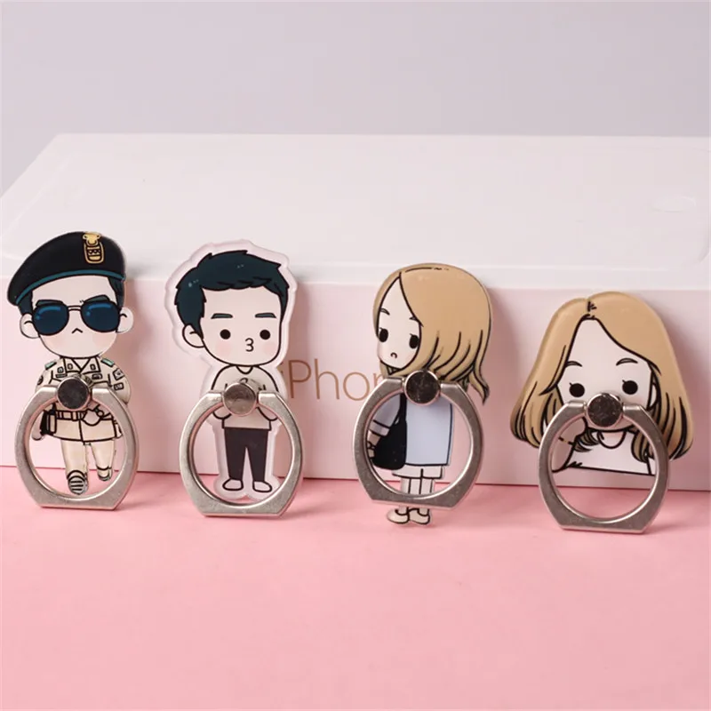 Cartoon Anime 360 Degree Finger Ring Mobile Phone Smartphone Stand Holder For iPhone Samsung Xiaomi all Smart Phone Stands