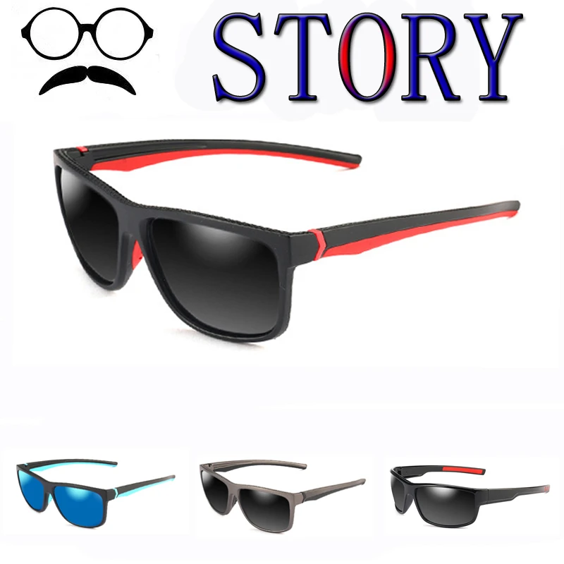 

Sport Sunglasses Polarized For Men Driving Square Frame Sun Glasses Male Female Goggle UV400 Shades Coating Mirror Gafas De Sol