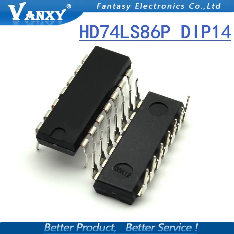 10 шт. HD74LS86P DIP14 HD74LS86 DIP SN74LS86N DIP-14 74LS86 SN74LS86AN и IC