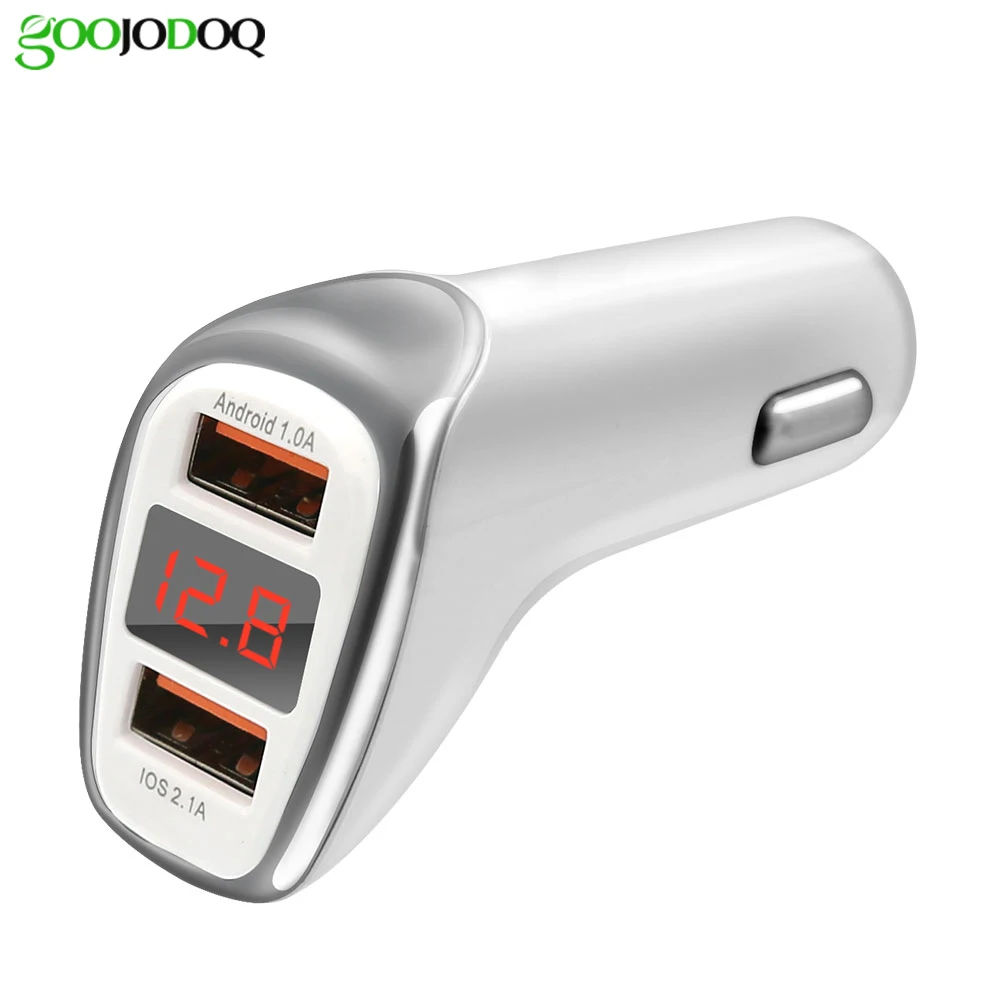 المزدوج USB شاحن سيارة سريعة تهمة 2.0 الهاتف المحمول شاحن 2 منفذ USB سريع سيارة شاحن آيفون ios سامسونج Xiaomi