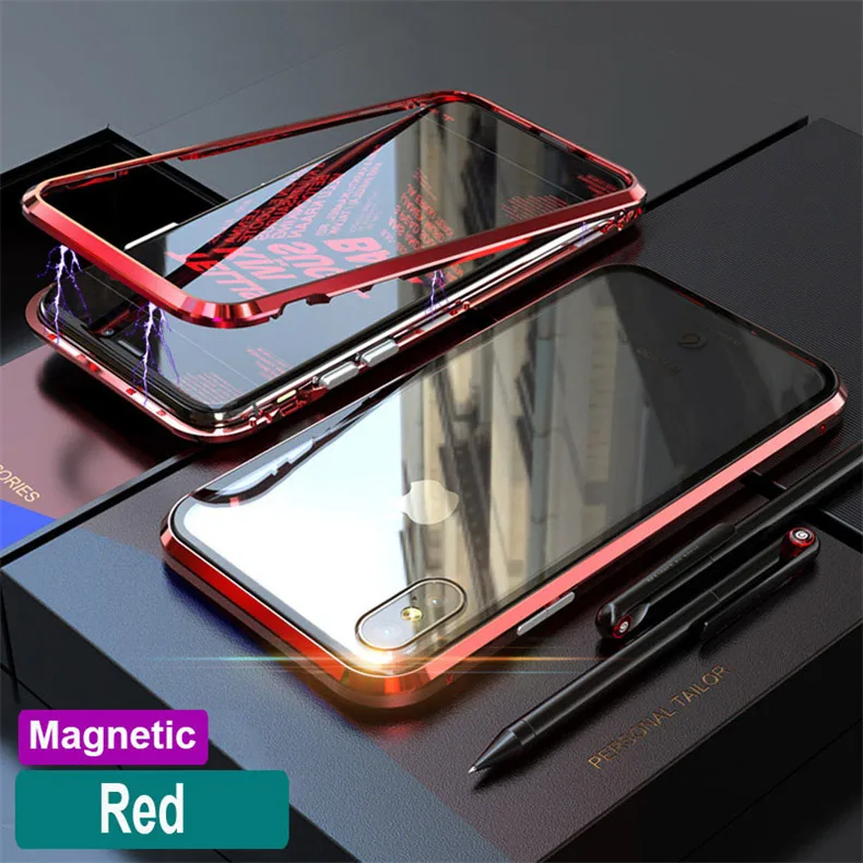 Магнитный адсорбционный флип-чехол для Huawei P20 Lite Mate 10 Pro iPhone X XS MAX 6 7 8 Samsung 9 Plus Note S7 S8