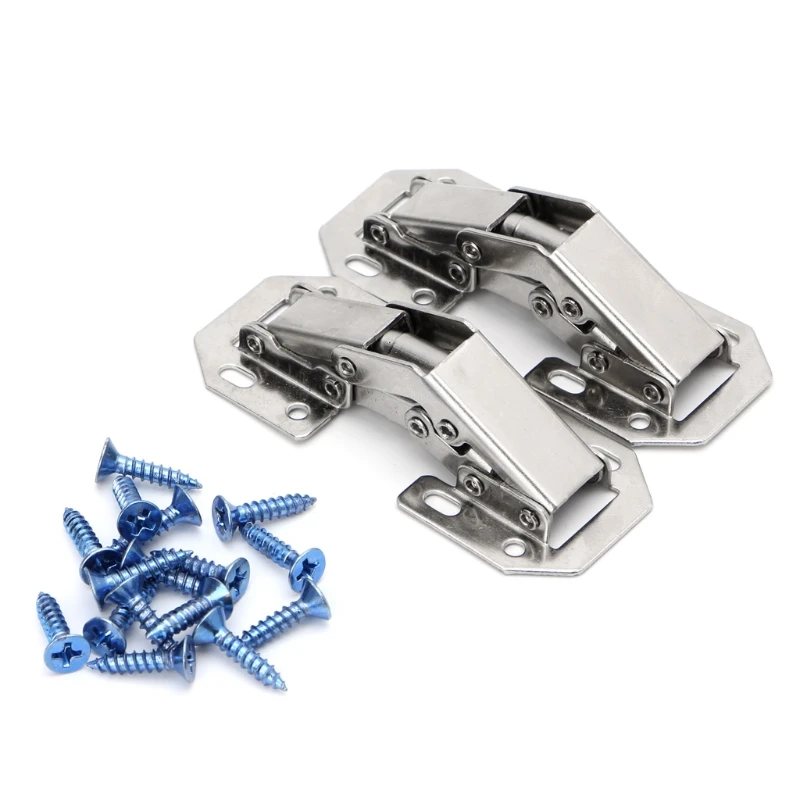

90 Degree 2Pcs Easy Mount Concealed Kitchen Cabinet Cupboard Sprung Door Hinges