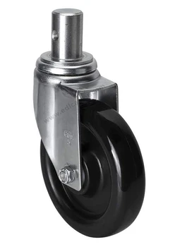 

1PC EDL Medium Duty 5 Inch Casters Wheels 120Kg Polyurethane PU Wheels Castors Stem Derlin Swivel Roller Industrial for trolley