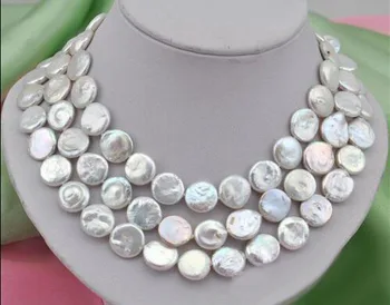 

Fashion new 10-11mm baroque white freshwater pearl necklace