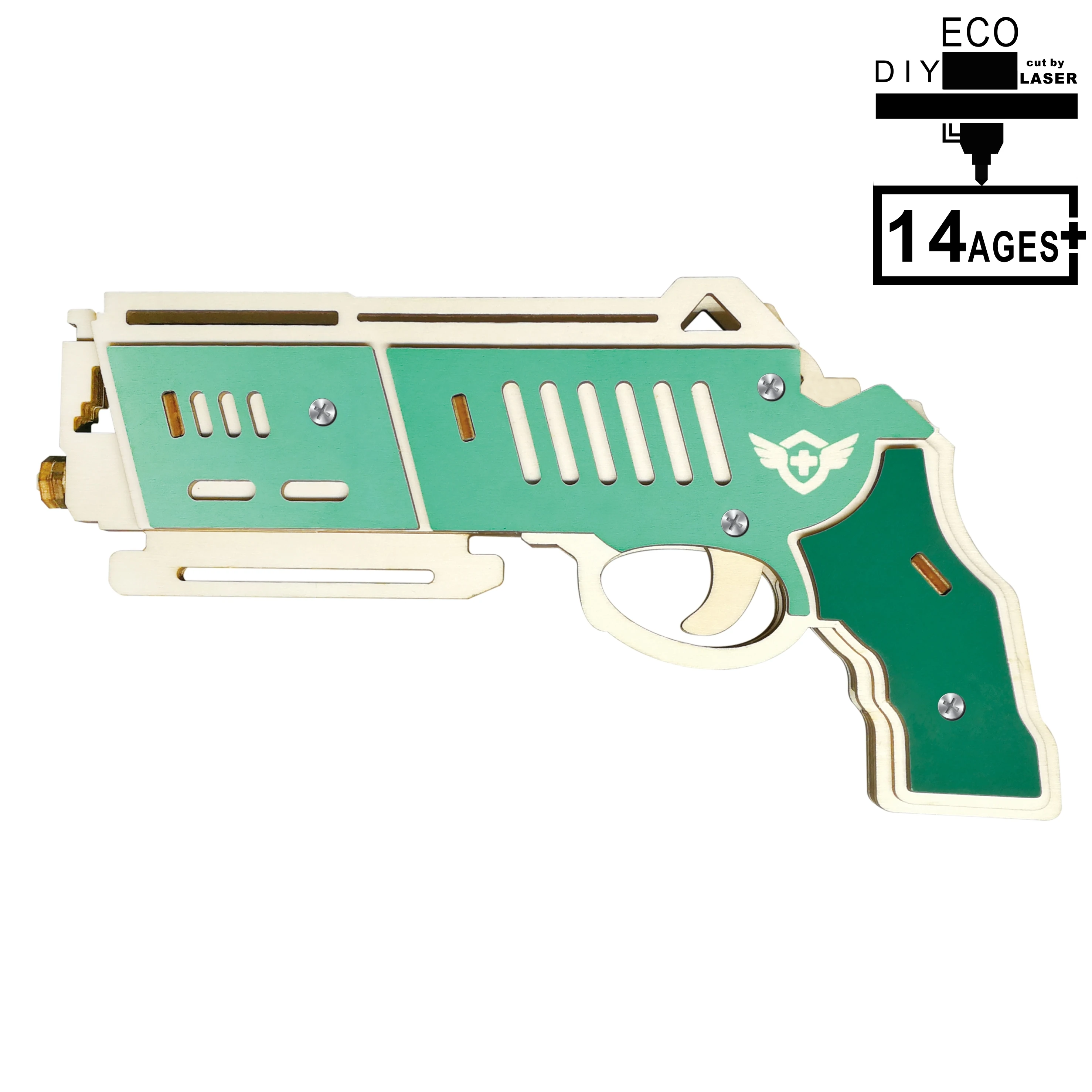 

ATOYX DIY Model Building wood handmade 3D puzzle piece Assembling GunToy Puzzle Game Building Model Kit for Kids Children