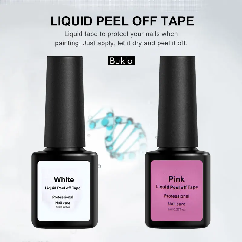 

Bukio Liquid Peel Off Soak Off Gel Polish Decorations for Nail Everything for Manicure Nail Design Novelties Poly Gel Set