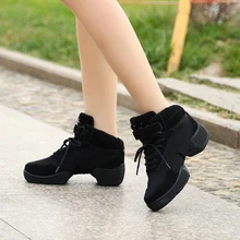SSB256 дышащий холст черный джаз Обувь для танцев Zapatos De танец Современный Танцы кроссовки для Для женщин
