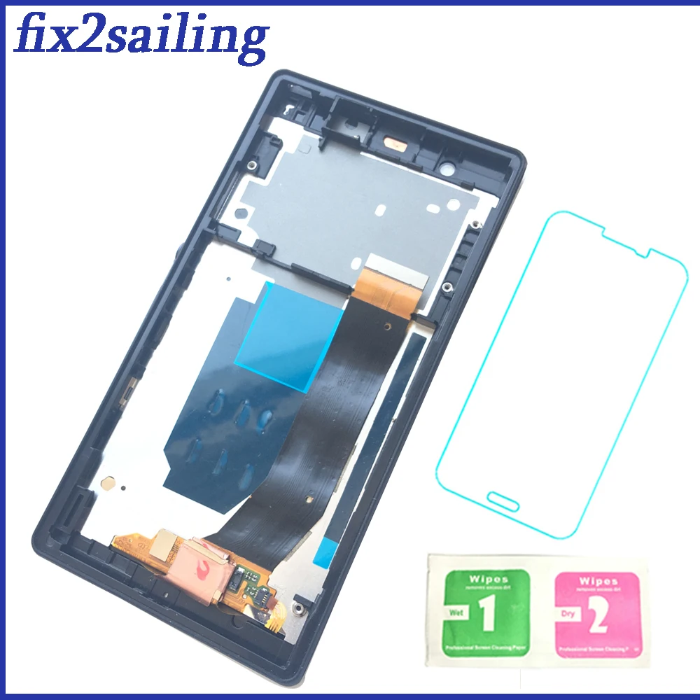 

For Sony XperiaZ L36H LCD Display Touch Screen C6606 C6603 C6602 C660X C6601 Assembly Replacement Digitizer With Frame