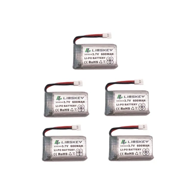 5 шт. 3,7 V 600 mAh Lipo аккумулятор с 5 в 1 зарядным устройством для Syma X5 X5C X5S X5SC X5SW RC Квадрокоптер вертолет RC самолет - Цвет: Бургундия