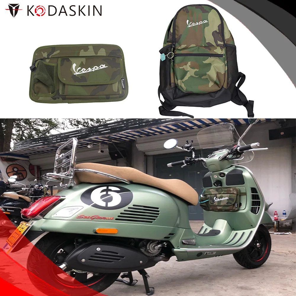 

KODASKIN Scooter Backpack Glove Bags Storage Bag for Vespa GTS LX LXV Sprint Primavera 50 125 250 300 gts300