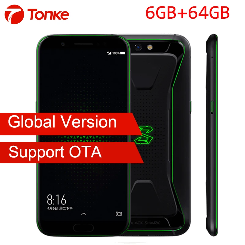 Игровой телефон Глобальная версия Xiaomi black shark 6 ГБ оперативная память 64 Встроенная