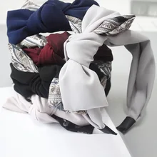 1 шт. ободок для волос для девочек большой бант головная повязка высокого класса элегантный характерный обруч для волос G0407