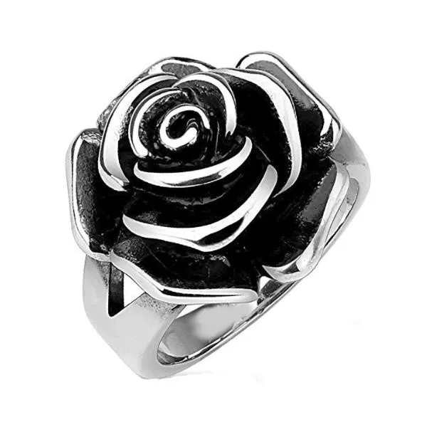 Huitan, черная Роза, кольцо с фианитами, микро ПАВЕ, Рождество, Год, вечерние ювелирные изделия, винтажные цветочные кольца для женщин, опт, много оптом - Цвет основного камня: B1439