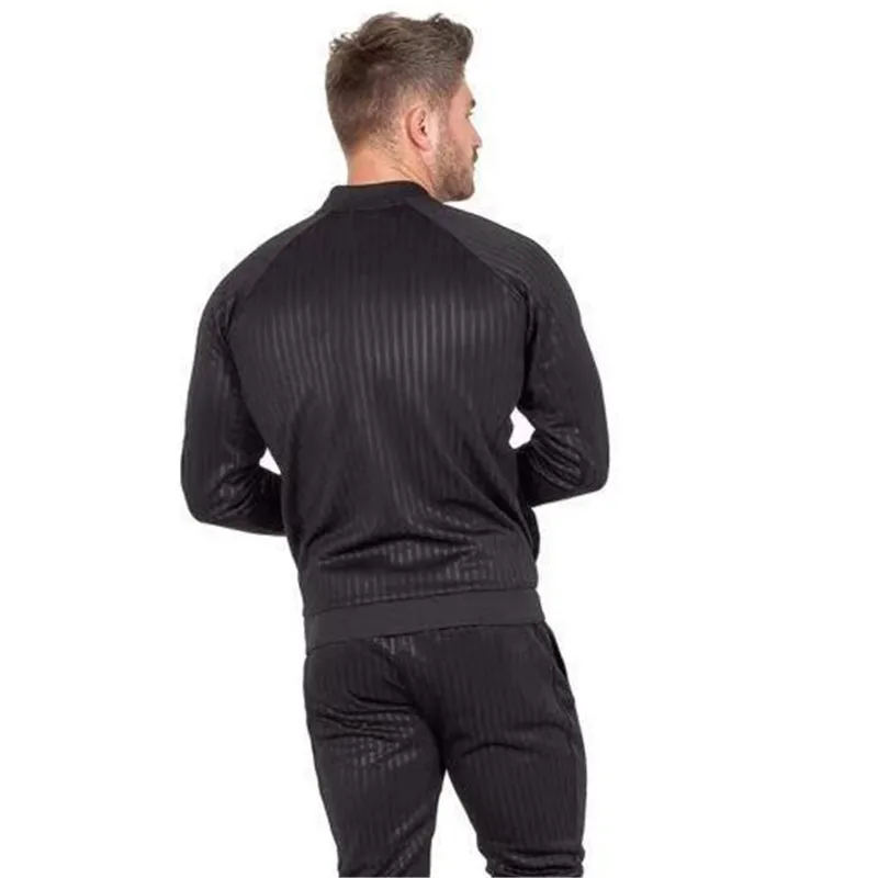 Striped zipper Jacket Coat Men Jackets Men (3)