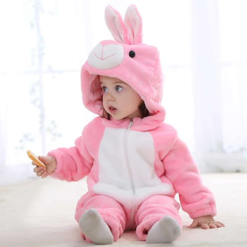 

Lovely Big Pink Raabbit Comfortable Baby Climb Clothes For Age 0-24 Months Handmade High Quality Baby Clothes Rompers