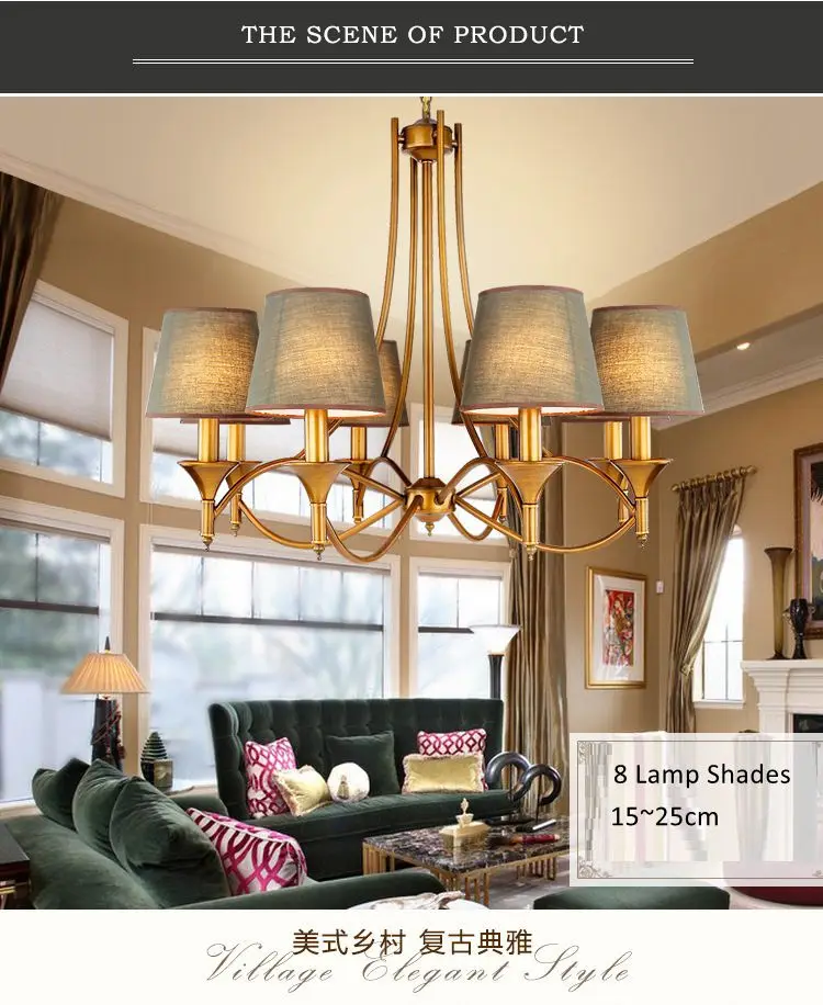 Contemporary Chandelier, Modern American Style Dining Room Chandeliers Lighting Fixture Pendant Light for Bedroom Living Lamp (2)