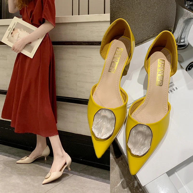 

2019 New Women Gladiator Sandal Wedding High Heels With Slip-on Evening Party Pointed Toe Beautiful Comfortable Thin Heels Shoes