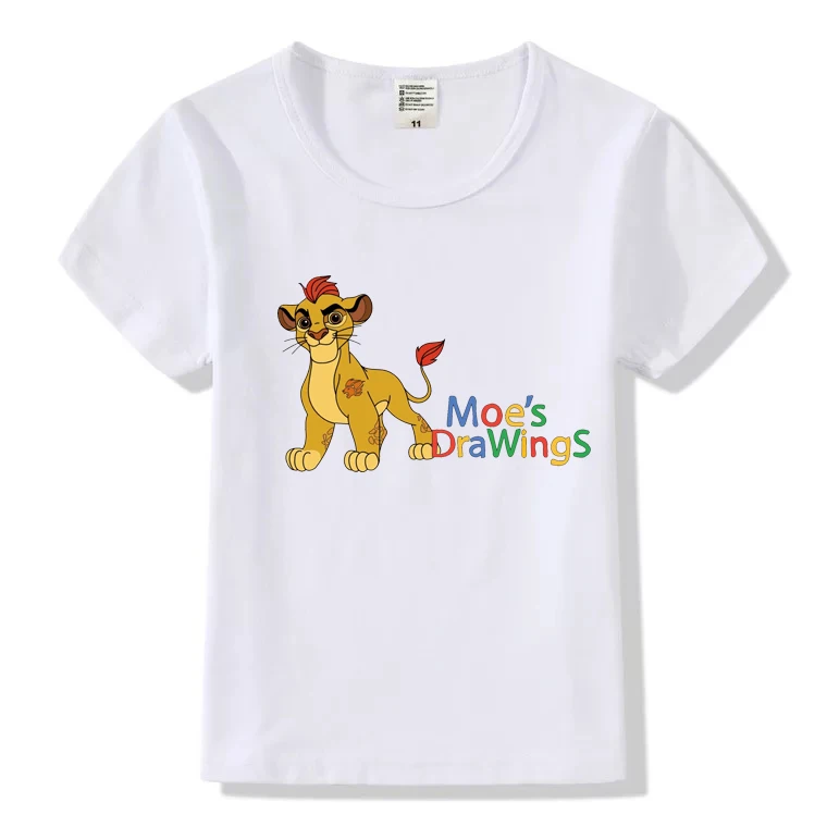 Футболка с принтом «Король Лев» Детская одежда «Симба и муфа» летняя детская футболка с забавными рисунками для мальчиков и девочек BHY503