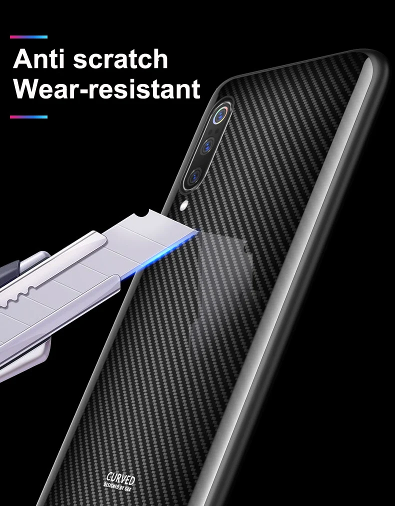 Для Xiaomi mi 9 чехол 6D изогнутая жесткая задняя крышка из закаленного стекла для Xiaomi mi 9 чехол s силиконовый бампер для Xiao mi 9 6,39"