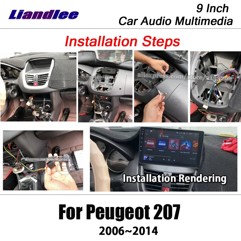 Liandlee 9 дюймов Android для peugeot 207 2006~ стерео радио видео Wifi Carplay карта gps Nav Navi навигация Мультимедиа